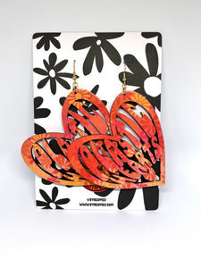 PLASTIC HEARTS - Sunset Floral - Large Size 10.5cm x 8cm