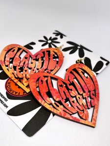 PLASTIC HEARTS - Sunset Floral - Large Size 10.5cm x 8cm