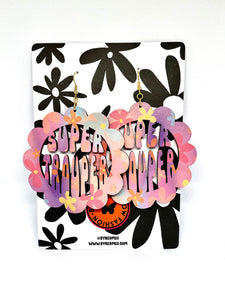 SUPER TROUPER - Pastel Floral - Medium Size 9.5cm x 7.5cm